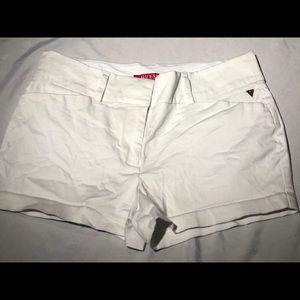Guess white shorts
